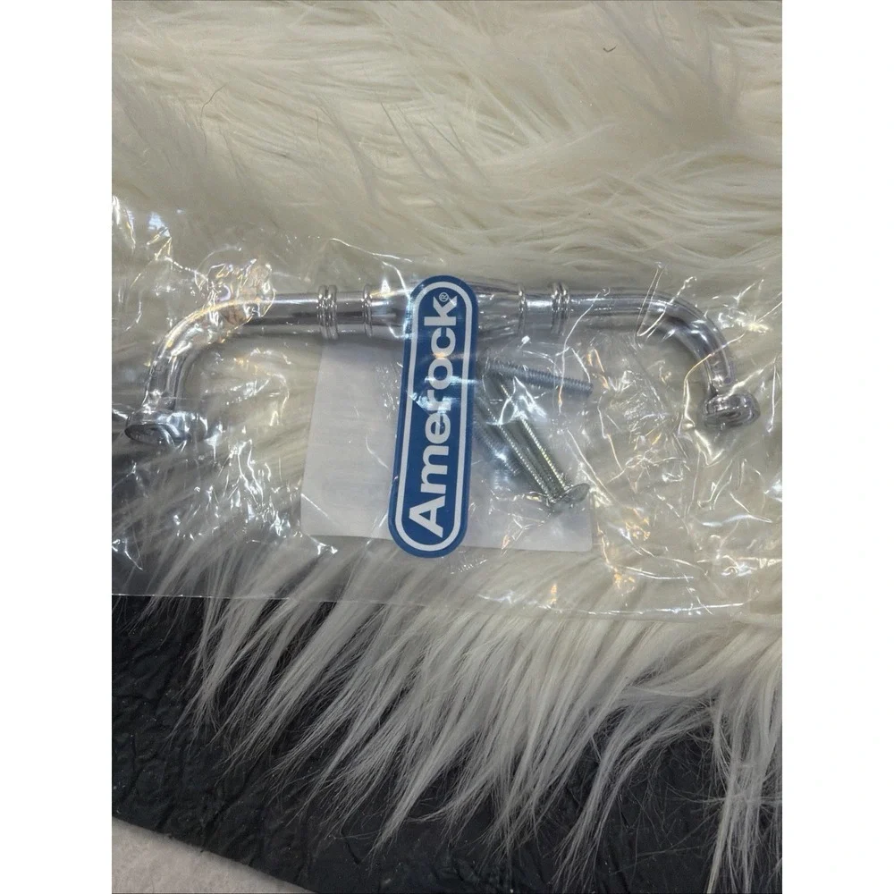 LOT OF 10 AMEROCK BP5524426 PULL Polish Chrome New Cabinet Pulls, Dresser Bag